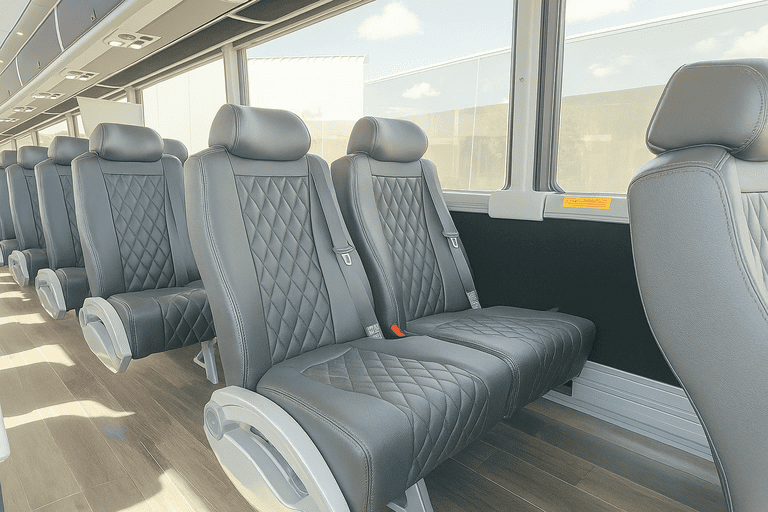 interior of Weymouth Charter Bus charter bus